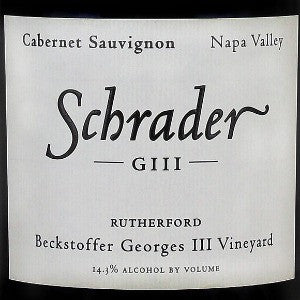 Schrader GIII Beckstoffer Georges III Vineyard Napa Valley, 2006, 750