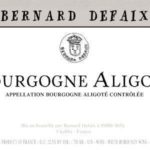 Bernard Defaix Bourgogne Aligote Burgundy France, 2023, 750