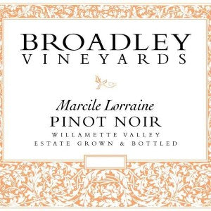 Broadley Pinot Noir Marcile Lorraine Willamette Valley Oregon, 2021, 750
