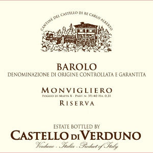 Castello di Verduno Riserva Monvigliero Barolo Italy, 2017, 750
