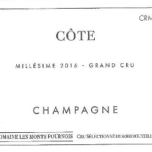 Domaine Les Monts Fournois Cote Cremant Blanc de Blancs Grand Cru Extra Brut Champagne France