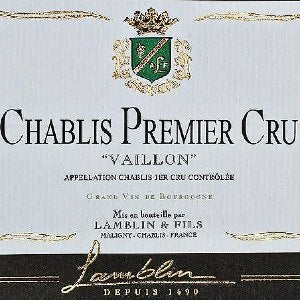 Lamblin et Fils Chablis Vaillon Premier Cru Burgundy France, 2020, 750