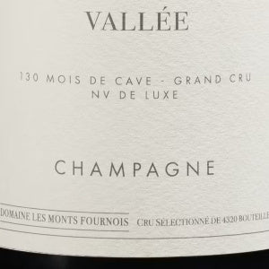 Les Monts Fournois Vallee 130 Mois de Cave Grand Cru Extra Brut NV De Luxe Champagne, France, 750