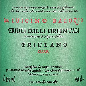 Luigino Balozio Friuli Colli Orientali Cuar Friulano Italy