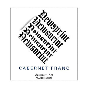Newsprint Cabernet Franc Columbia Valley Washington