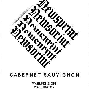 Newsprint Cabernet Sauvignon Columbia Valley Washington