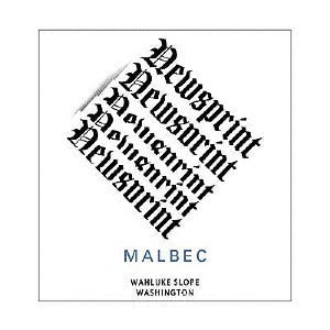 Newsprint Malbec Wahluke Slope Washington