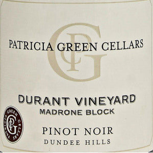 Patricia Green Cellars Durant Vineyard Madrone Block Pinot Noir Dundee Hills Willamette Valley Oregon