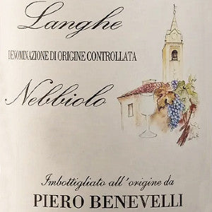 Piero Benevelli Nebbiolo Langhe Piedmont Italy, 2021, 750