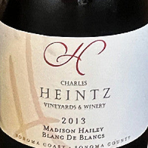 Charles Heintz Vineyards & Winery "Madison Hailey" Blanc de Blancs Sonoma Coast Sparkling Wine California, 2013, 750