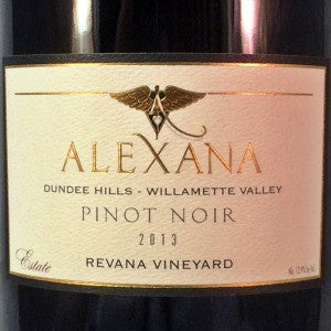 Alexana Estate Pinot Noir Revana Vineyard Willamette Valley Oregon, 2013, 750