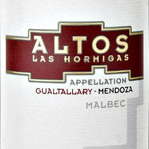 Altos Las Hormigas Gualtallary Malbec Mendoza Argentina, 2014, 750