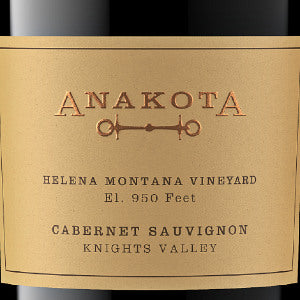 Anakota Helena Montana Vineyard Cabernet Sauvignon Knights Valley California, 2017, 750