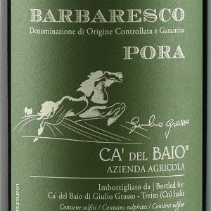 Ca' del Baio Barbaresco Pora Italy, 2015, 750