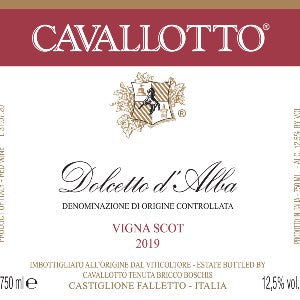 Cavallotto Dolcetto d'Alba Scot Piedmonte Italy, 2019, 750