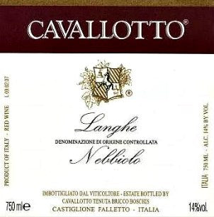 Cavallotto Nebbiolo Langhe Italy, 2016, 750