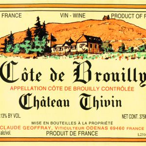 Chateau Thivin Cote de Brouilly Beaujolais France, 2018, 750