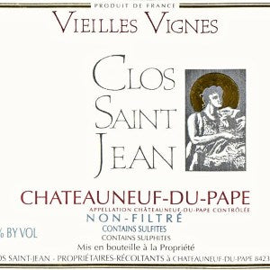 Clos Saint Jean Chateauneuf du Pape Rouge Vignes Vignes France, 2017, 750