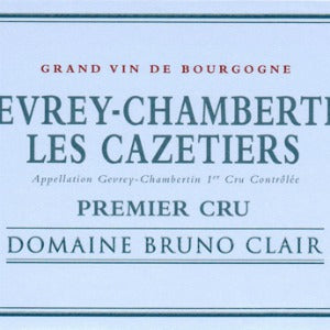 Domaine Bruno Clair Gevrey Chambertin Premier Cru Les Cazetiers Burgundy France, 2018, 750