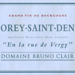 Domaine Bruno Clair Morey Saint Denis Blanc en la Rue de Vergy Burgundy France, 2015, 750