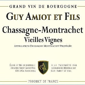 Domaine Guy Amiot Chassagne Montrachet Vieilles Vignes Burgundy France, 2018, 750