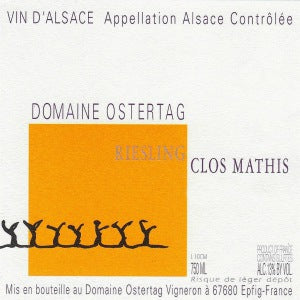 Domaine Andre Ostertag Riesling Clos Mathis Alsace France, 2017, 750