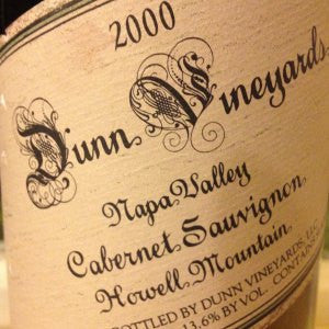 Dunn Cabernet Sauvignon Howell Mountain, 2000, 750