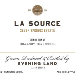 Evening Land La Source Chardonnay Eola Amity Hills Oregon, 2019, 750