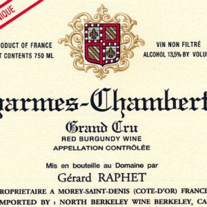 Gerard Raphet Charmes Chambertin Grand Cru Burgundy France, 2016, 750