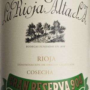 La Rioja Alta Gran Reserva 904 Rioja Spain, 2011, 750