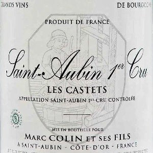 Marc Colin et ses Fils Saint Aubin Premier Cru Les Castets Burgundy France, 2018, 750
