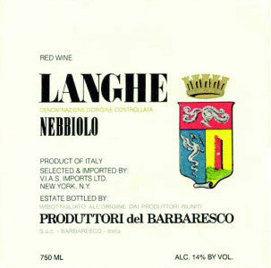 Produttori Delle Barbaresco Nebbiolo Langhe, 2012, 750