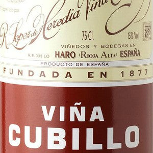 R. Lopez de Heredia Vina Cubillo Rioja Spain, 2010, 750
