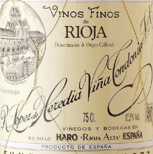 R. Lopez de Heredia Tondonia Reserva Blanco Rioja Spain, 2009, 750