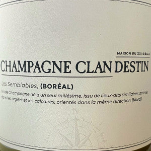 Champagne Clandestin Les Semblables (Boreal) France, NV, 750